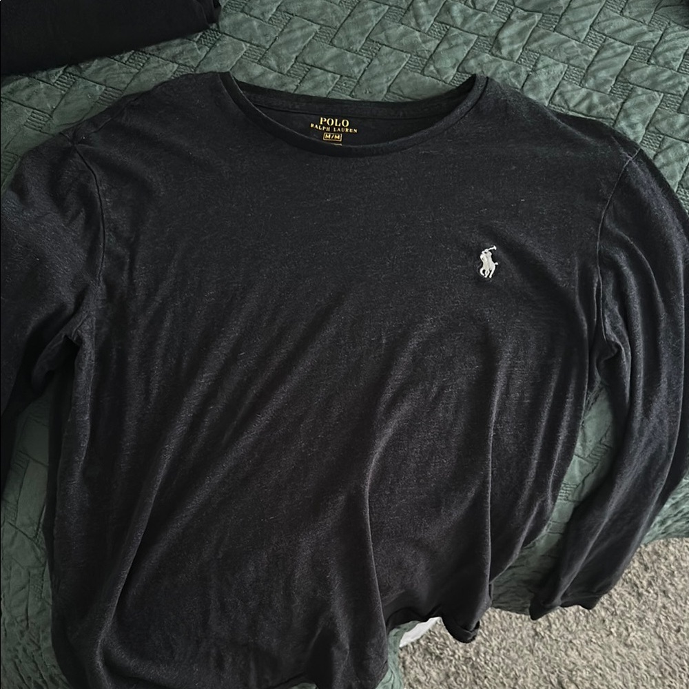 Polo by Ralph Lauren Men's Charcoal Long Sleeve Tee